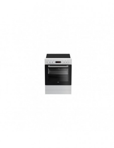 Cuisinière Vitrocéramique  Blanche BEKO FSE67300WCS